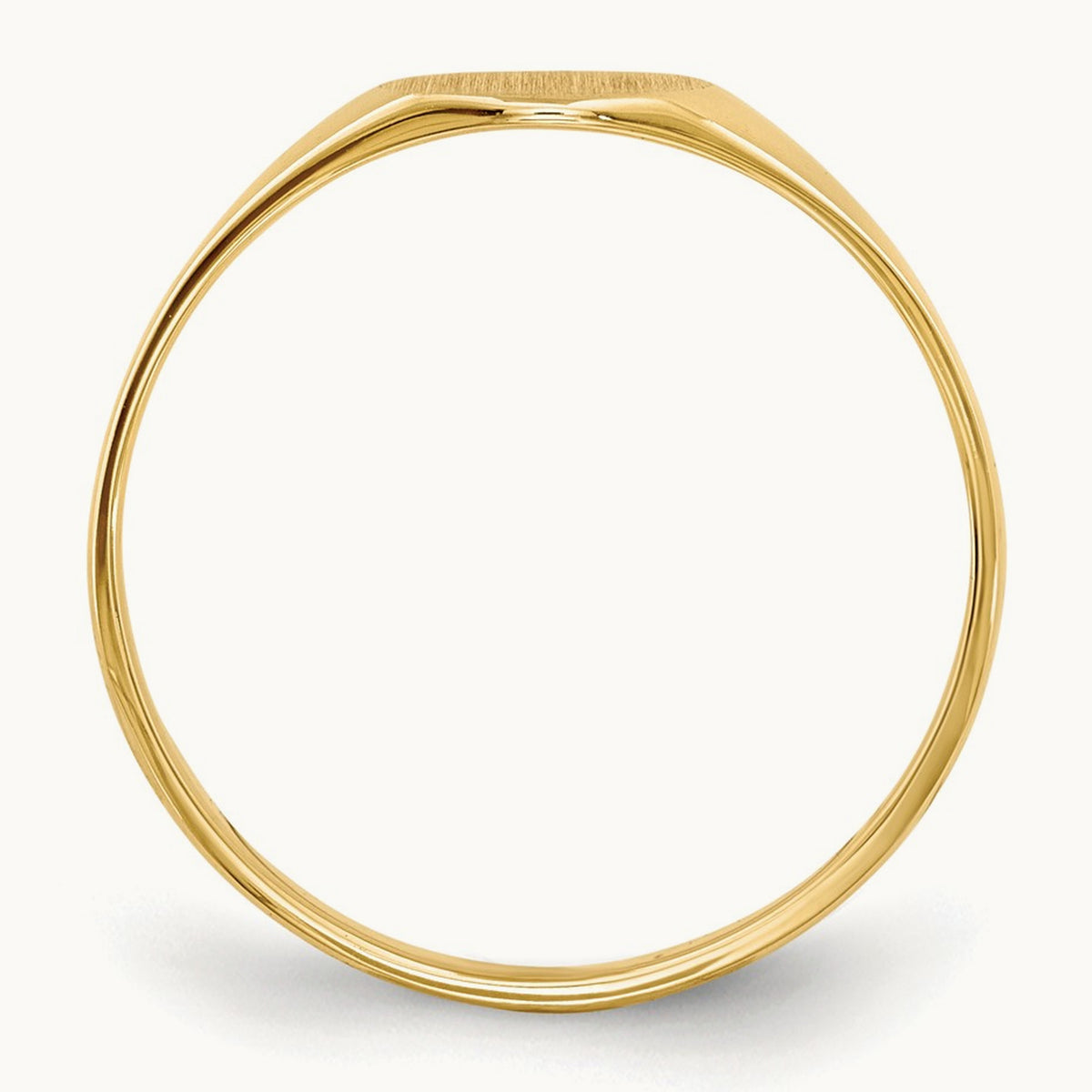 6.5x7. Closed Back Signet Ring, 5mm, 14K