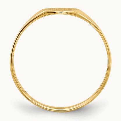 6.5x7. Closed Back Signet Ring, 5mm, 14K