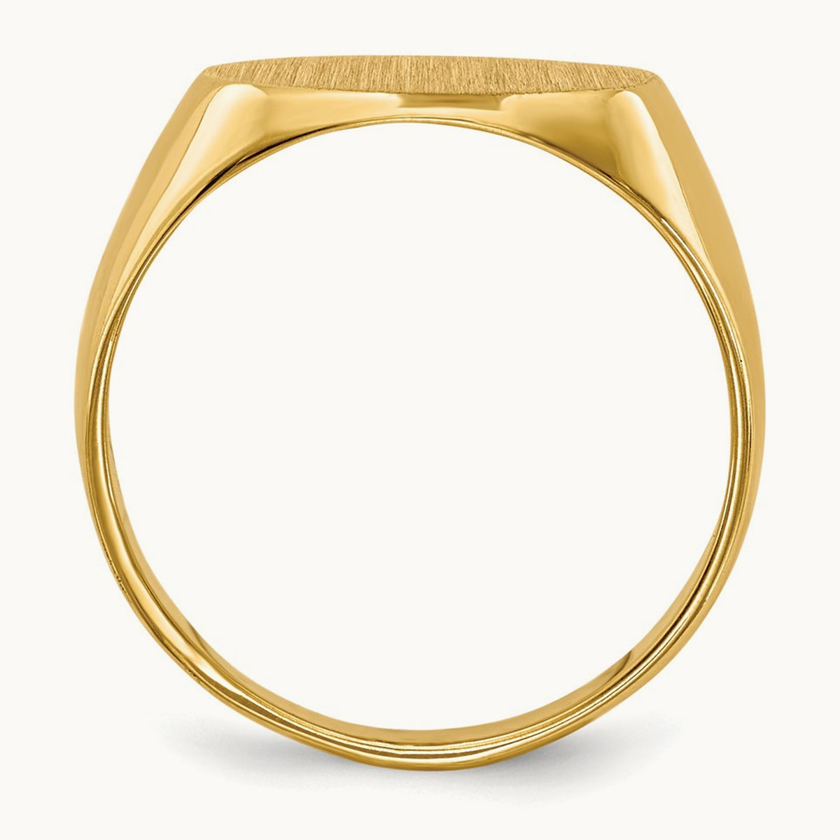 Closed Back Child's Signet Ring — 14K Yellow Gold, 11.0x7.5mm, 3.5