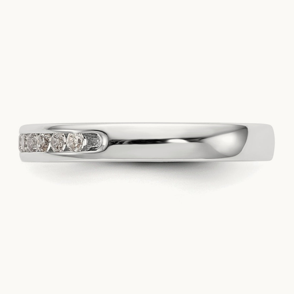 11- Stone Ladies Band Mounting, 1.7mm, 14K White Gold