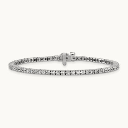 AA Diamond Tennis Bracelet — 14K White Gold, 1.258 ct
