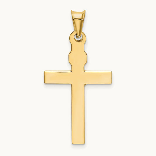 INRI Crucifix Pendant, 14K Two-tone with Rhodium