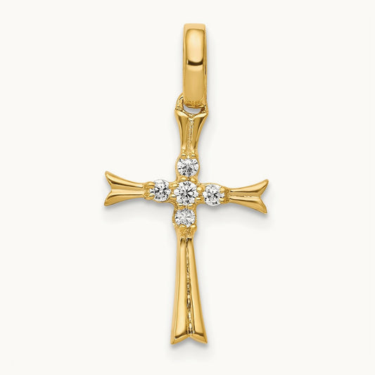 1/15ct. Diamond Cross Pendant — photo set