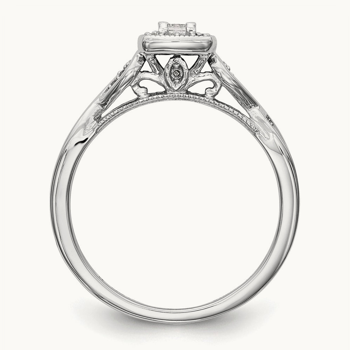 First Promise Complete Diamond Promise/Engagement Ring, 14K White Gold