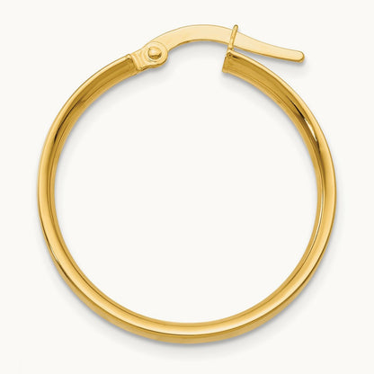 Single 14K Medium Hoop Earring, 3mm