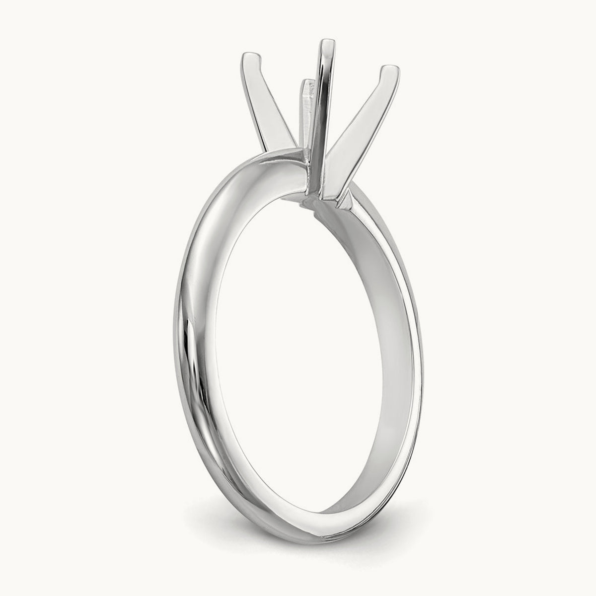 3/4ct. Heavy-Weight 4-Prong Solitaire Ring Mounting, Platinum