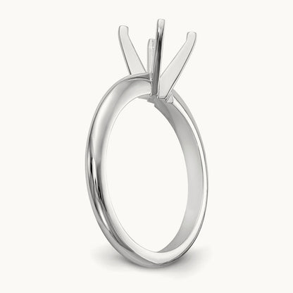 1/4ct. Heavy-Weight 4-Prong Solitaire Mounting, 14K White Gold