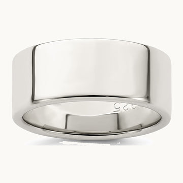Sterling Silver 8mm Lightweight Flat Band