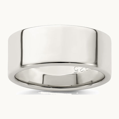 Sterling Silver 8mm Lightweight Flat Band