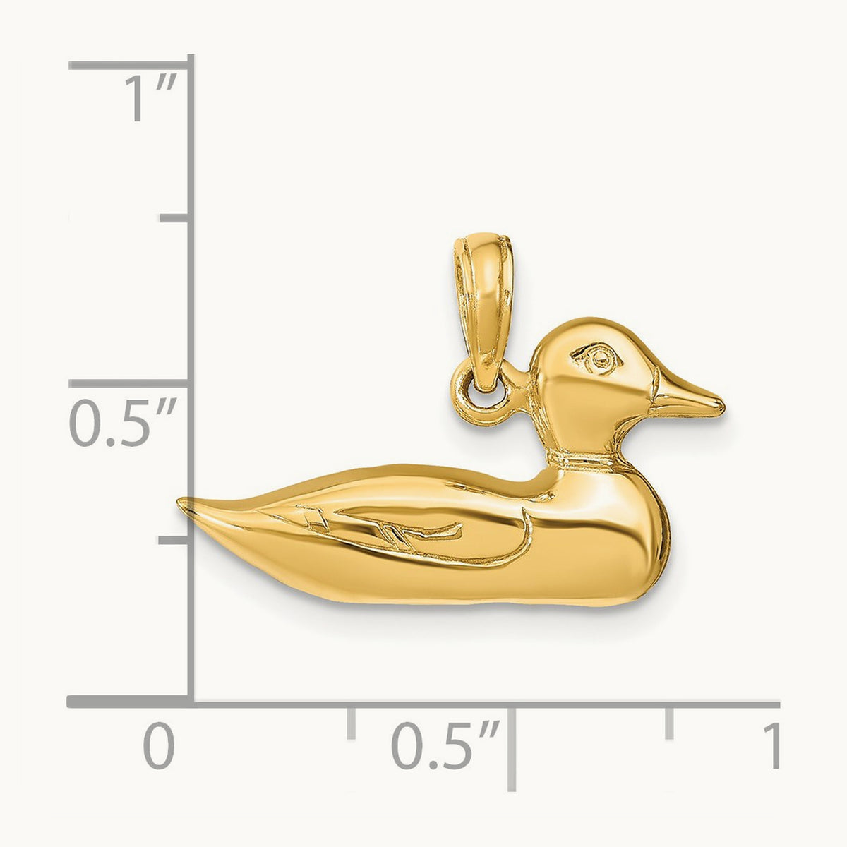 Mallard Charm, 14K