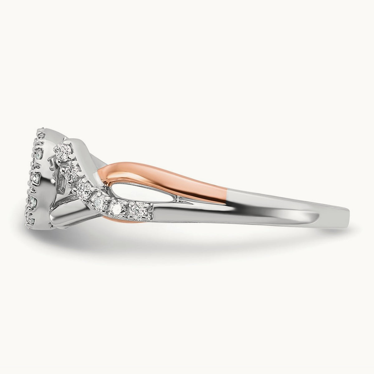 Halo Semi-Mount Peg Set Engagement Ring, 0.25 ct tw Lab-Grown Diamond