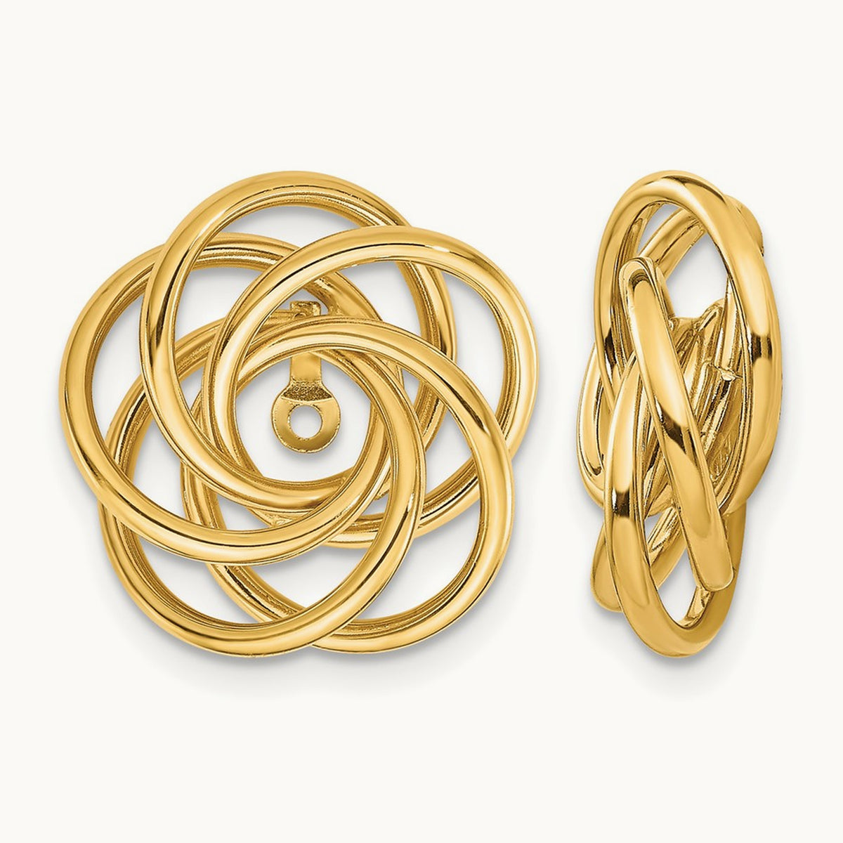 Polished Love Knot Earring Jackets — photo set