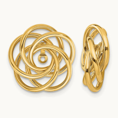 Polished Love Knot Earring Jackets — photo set