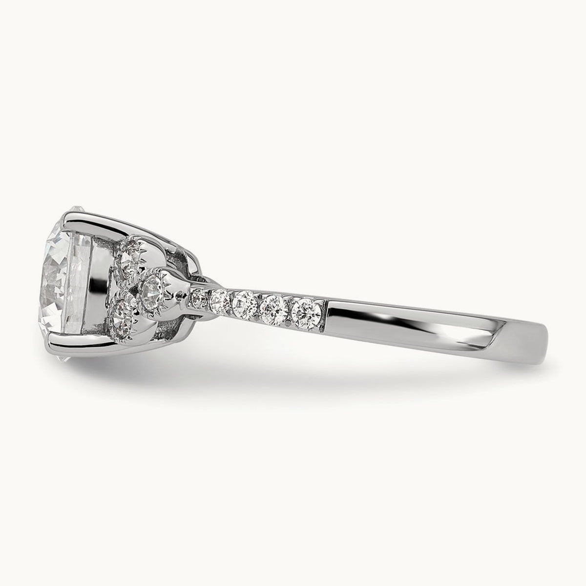 Round Semi-Mount Engagement Ring — 2 ct, 7