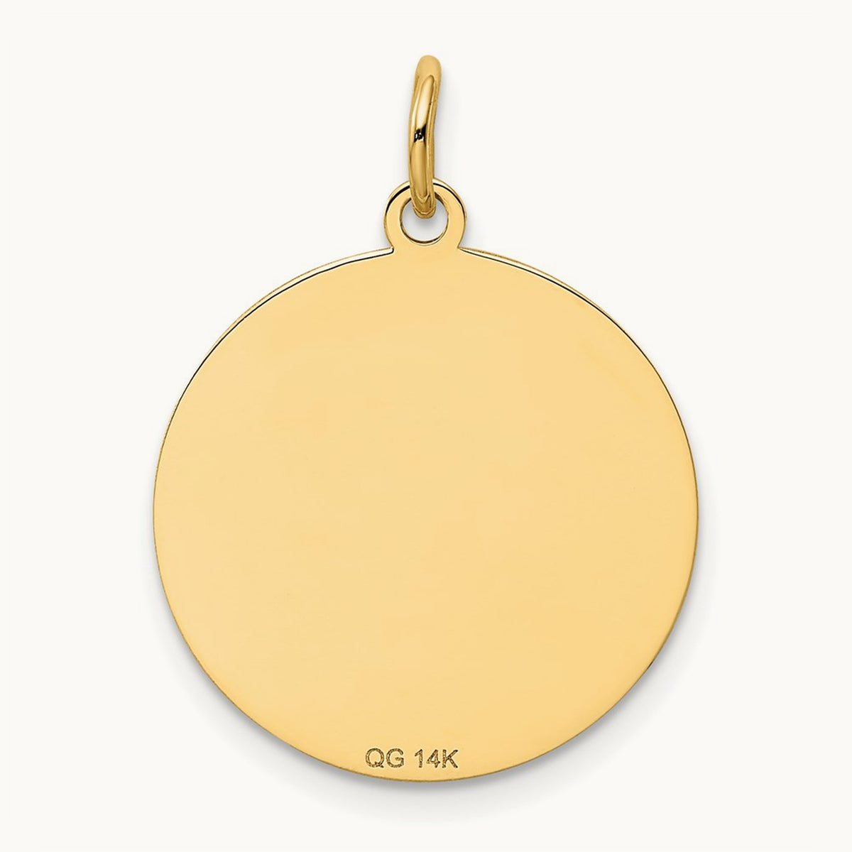 Beagle Disc Charm, 14K