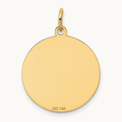 Beagle Disc Charm, 14K