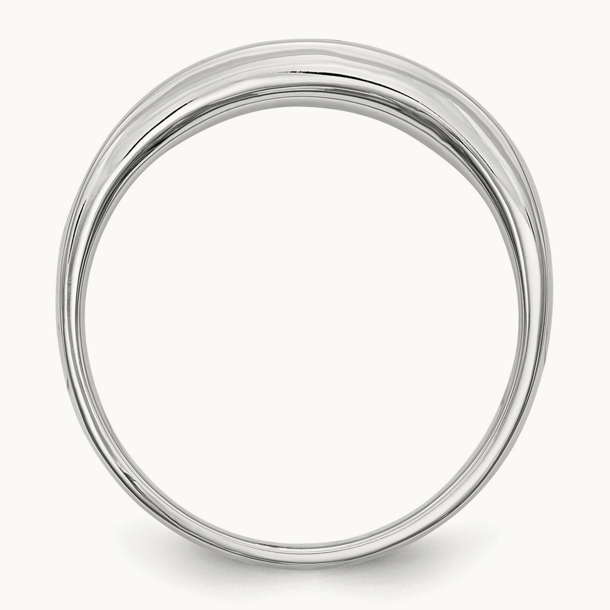 Diamond Men's Band — 14K White Gold, 10