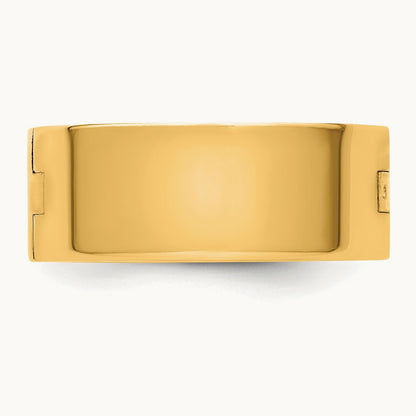 CLIQ Hinged Flat Wedding Band, 8mm, 14K Yellow Gold