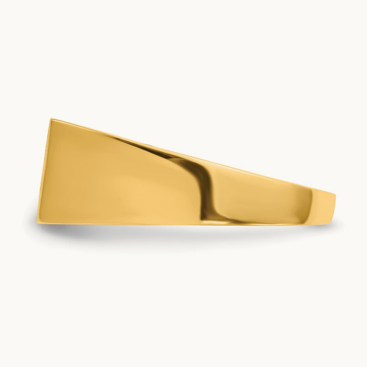 13.0x7. Closed Back Signet Ring, 0mm, 14K