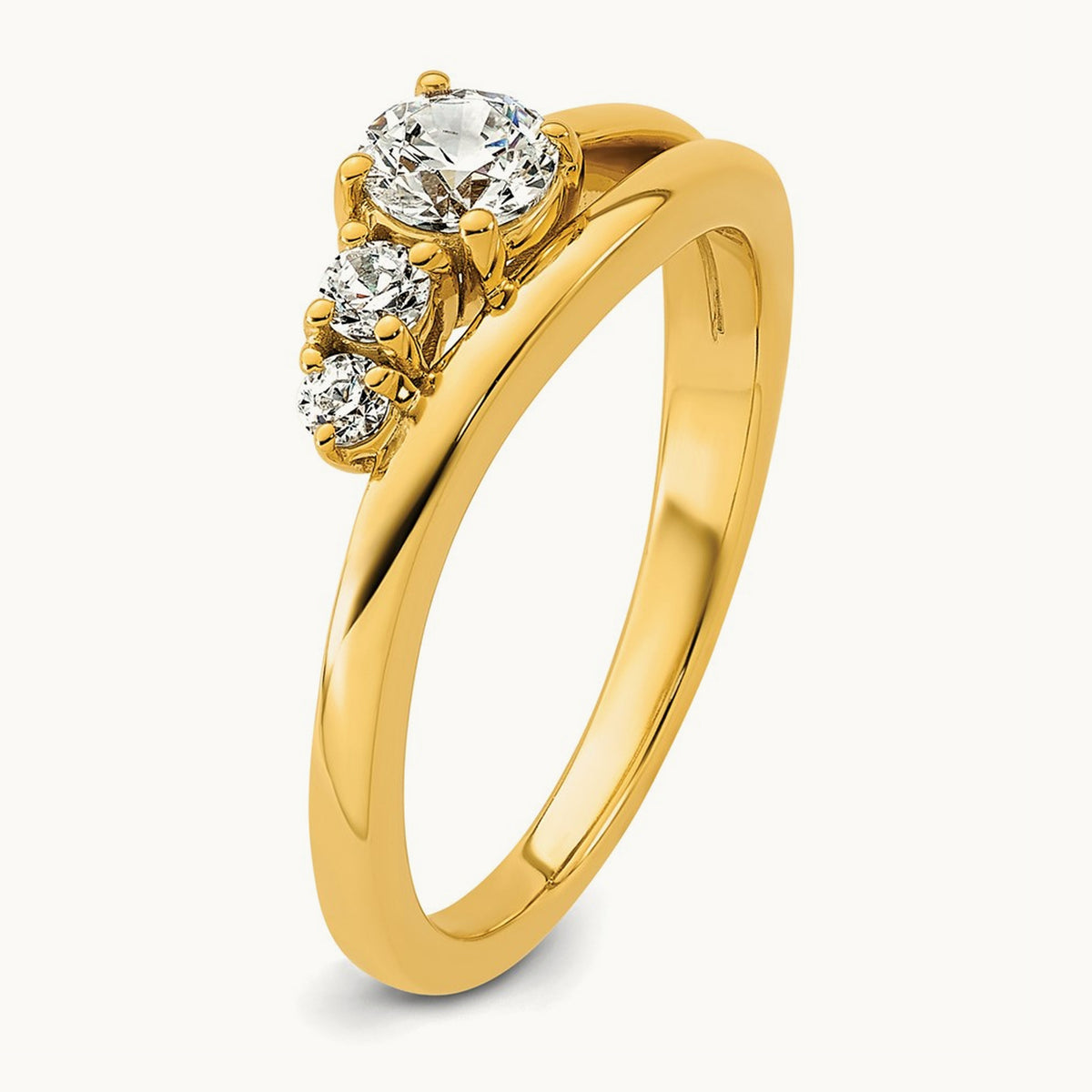 Round Engagement Ring, 0.50-1.00 ct tw Lab-Grown Diamond