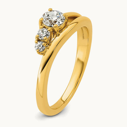 Round Engagement Ring, 0.50-1.00 ct tw Lab-Grown Diamond