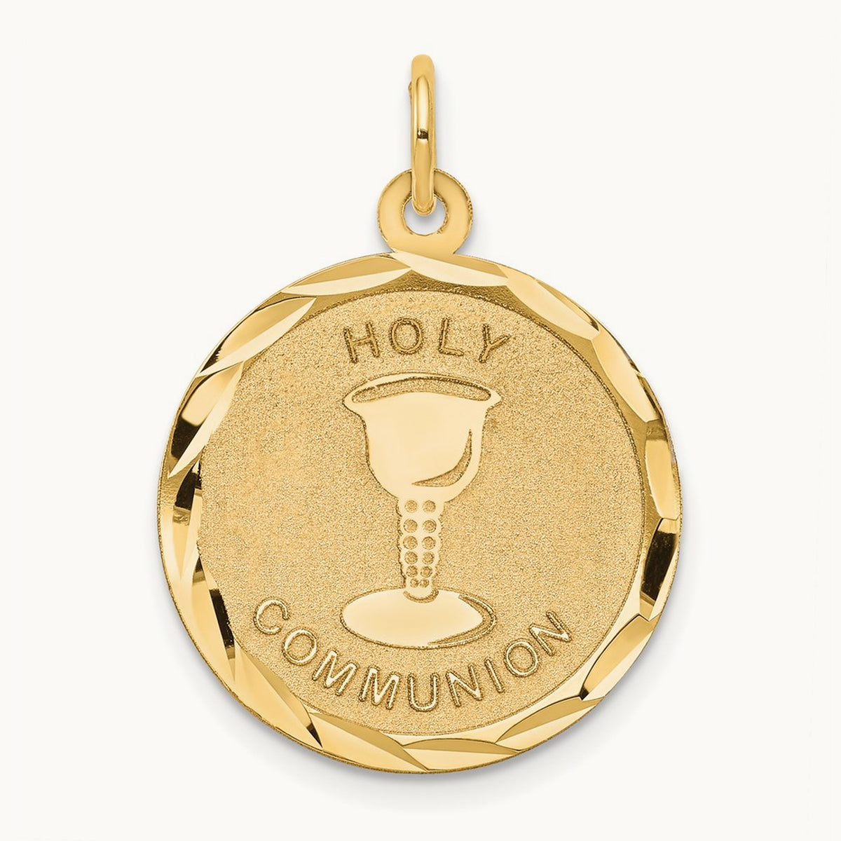 Holy Communion Disc Pendant, 14K