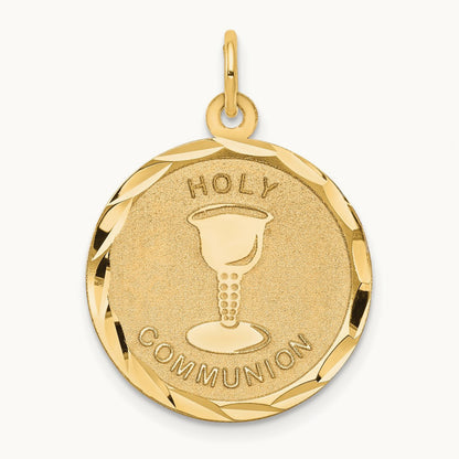 Holy Communion Disc Pendant, 14K