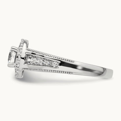 Halo Engagement Ring, 1.00 ct tw Lab-Grown Diamond