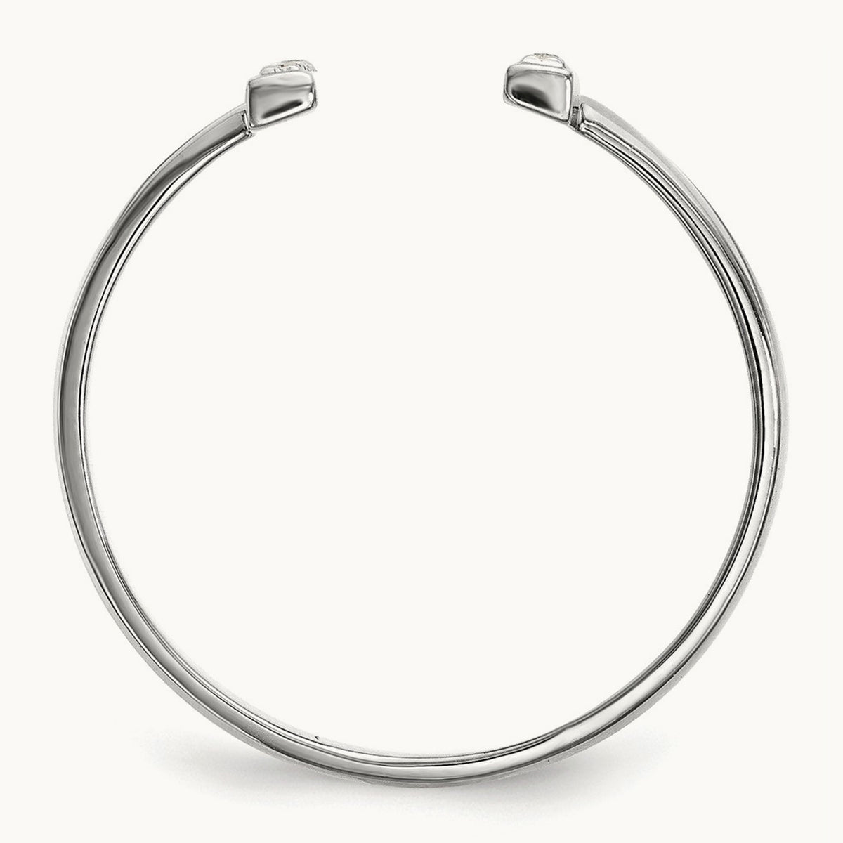 Diamond Double Bar Ring, 14K White Gold