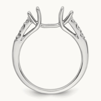 Semi-Mount Peg Set Engagement Ring, 0.50 ct tw Lab-Grown Diamond