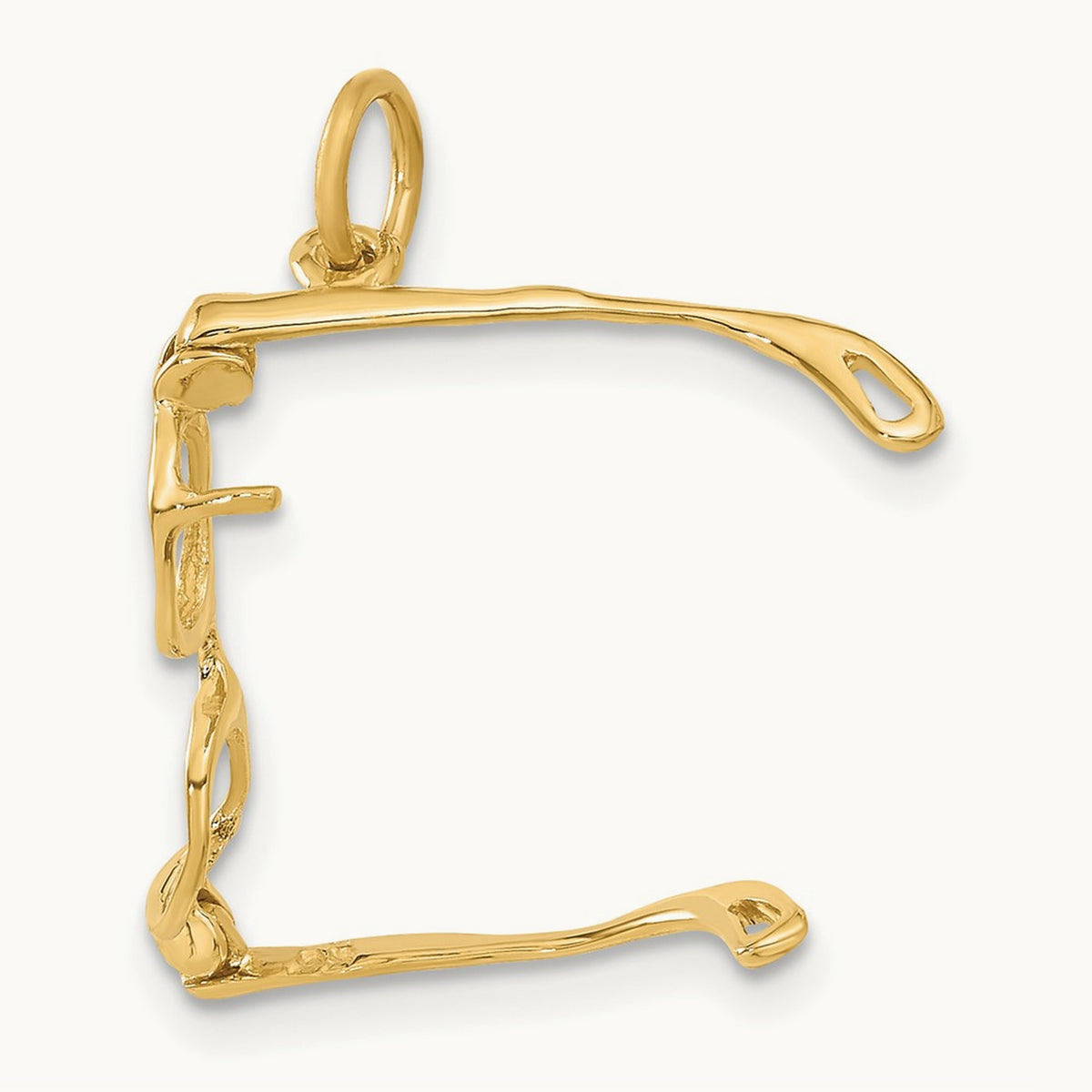 Moveable Glasses Charm, 14K