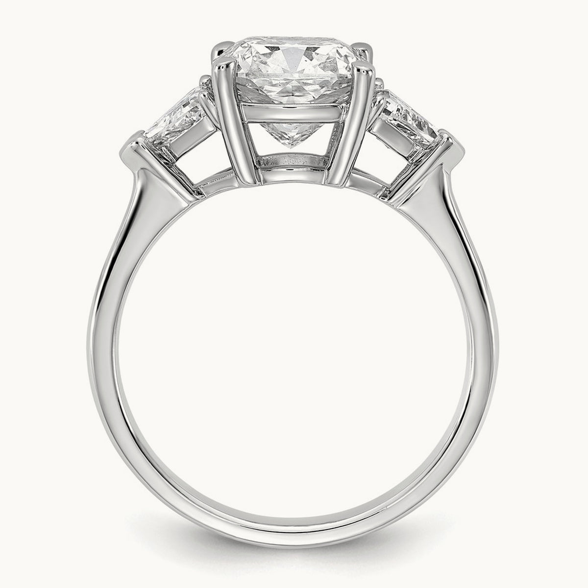 Triangle Cushion Semi-Mount Engagement Ring, 0.50-1.00 ct tw Lab-Grown Diamond — 5/8 ct, 14K White Gold