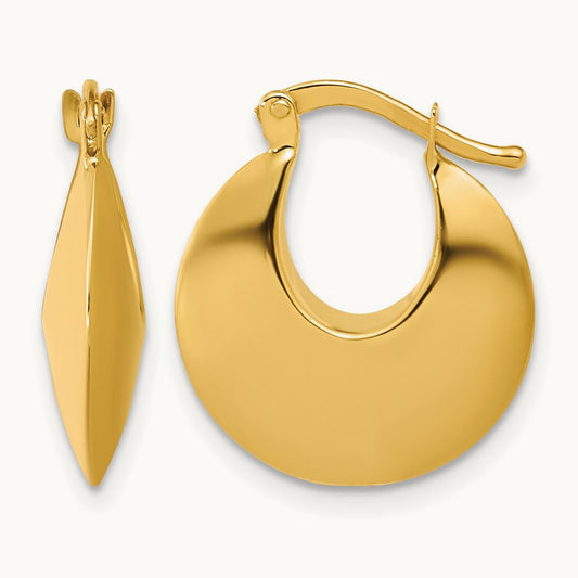 Polished Round Hoop Earrings — Leslie's — 16mm
