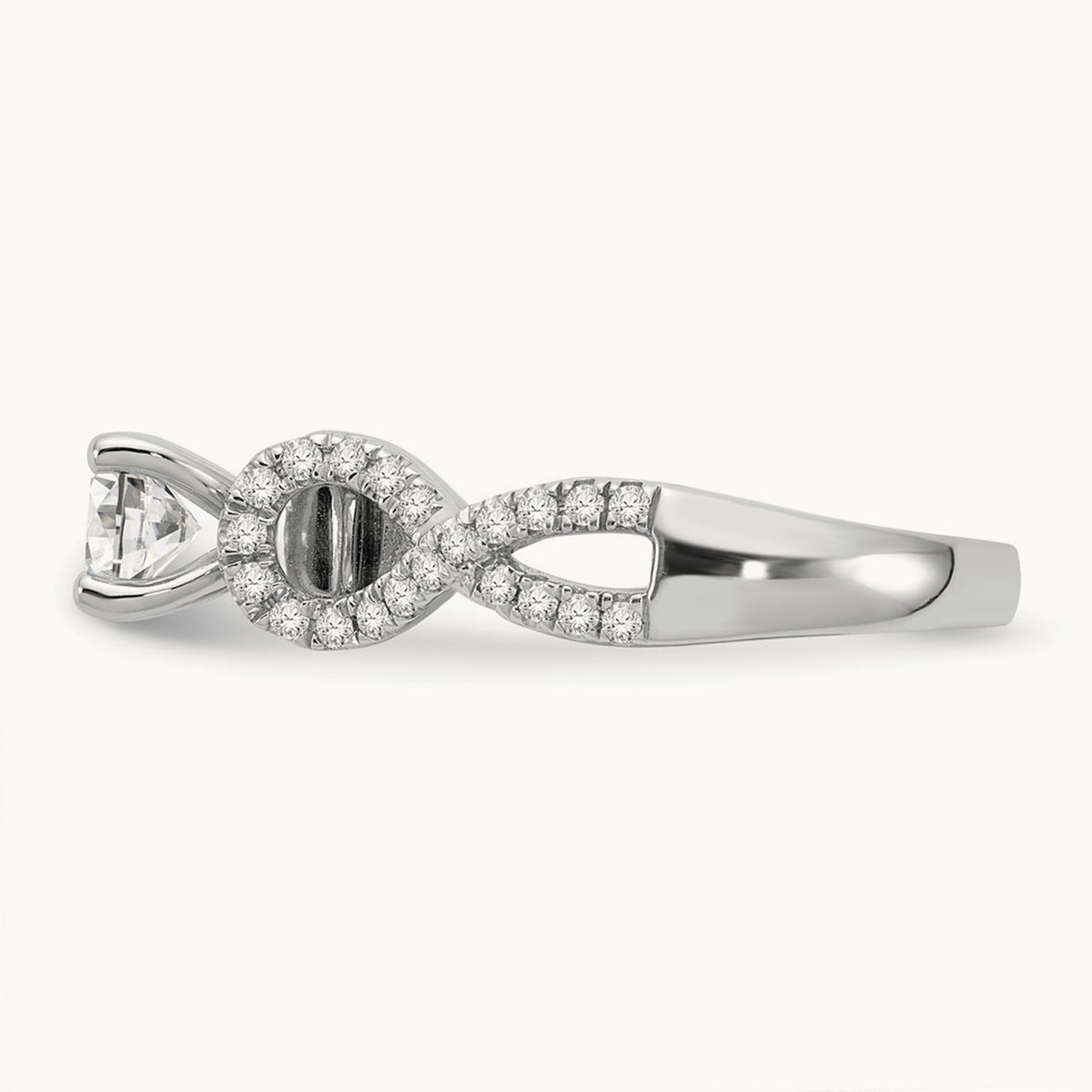 Semi-Mount Infinity Engagement Ring — 2/7 ct, 7