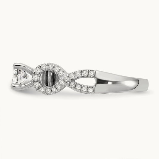 Semi-Mount Infinity Engagement Ring — 2/7 ct, 7