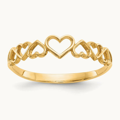 Hearts Ring, 14K