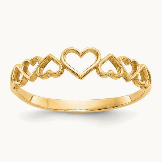 Hearts Ring, 14K