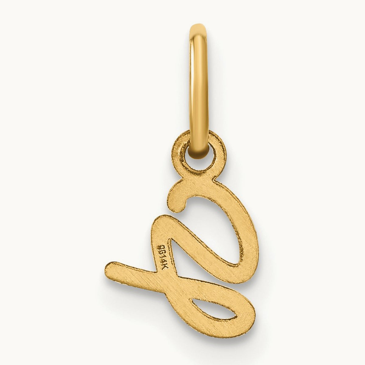 Upper case Initial Charm — 14K Yellow Gold, G