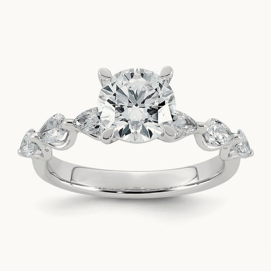 Rd Center Engagement Ring, 2 1/5-4 7/8 ct Lab-Grown Diamond