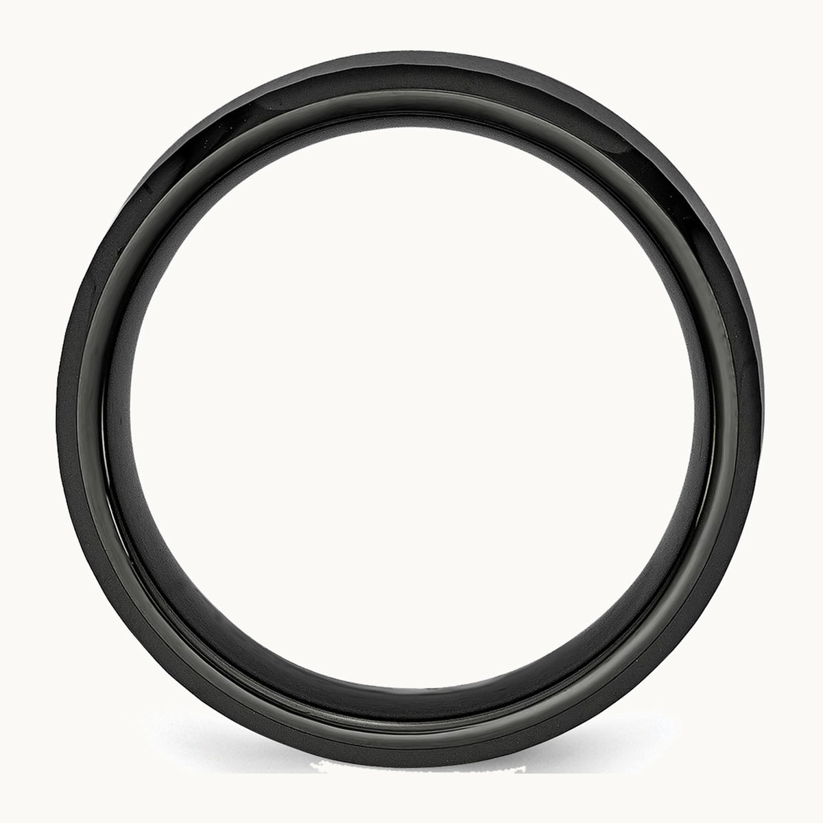 Faceted Beveled Edge Polished Band — photo set
