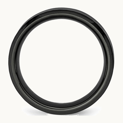 Faceted Beveled Edge Polished Band — photo set