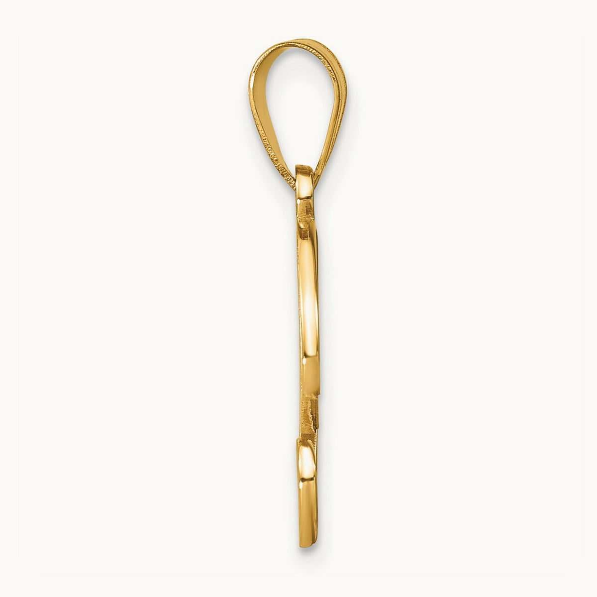 Script Initial Pendant with Diamond — Y