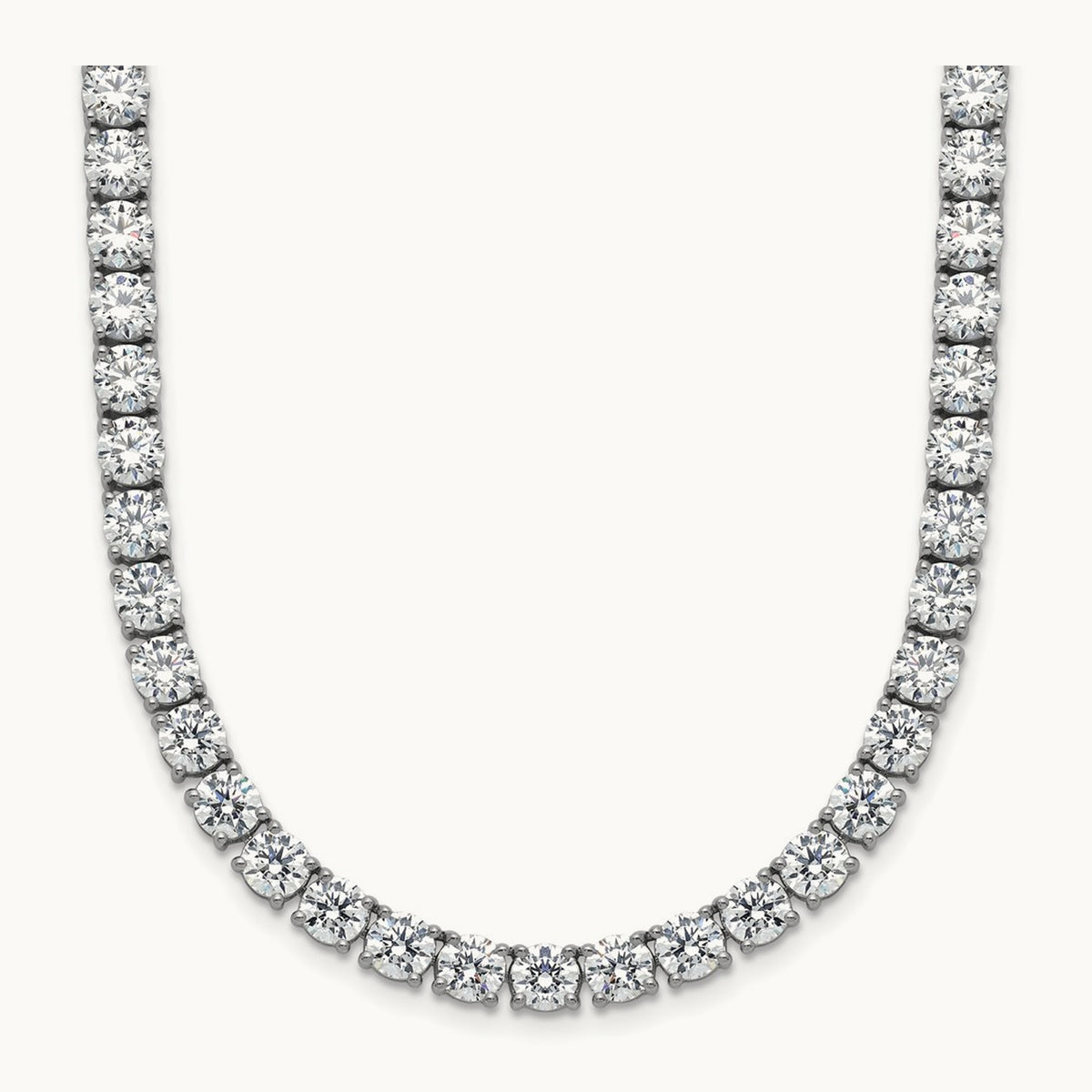 Straight Tennis Necklace, 32 5/8-42 7/8 ct Lab-Grown Diamond