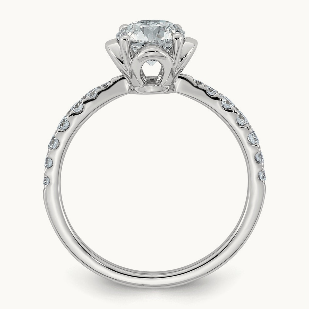 Round Center 4-Prong Ring, 1 1/4-2 7/8 ct Lab-Grown Diamond