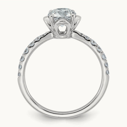 Round Center 4-Prong Ring, 1 1/4-2 7/8 ct Lab-Grown Diamond