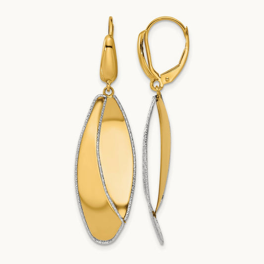 Polished / Dia-cut Dangle Leverback Earrings — Leslie's — photo set