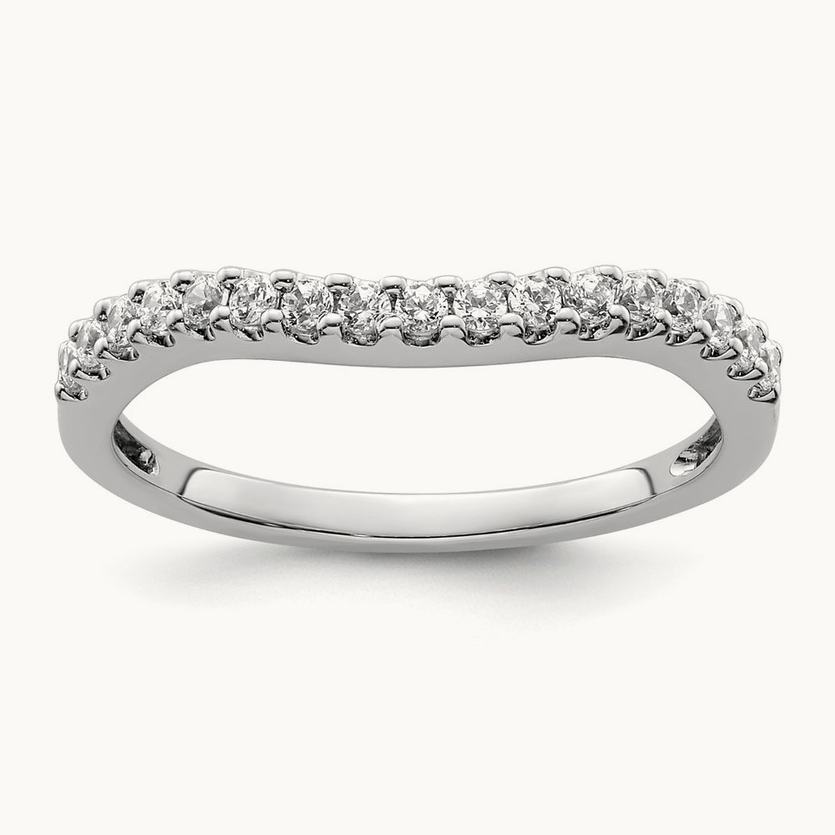 Diamond Wedding Band, 14K White Gold