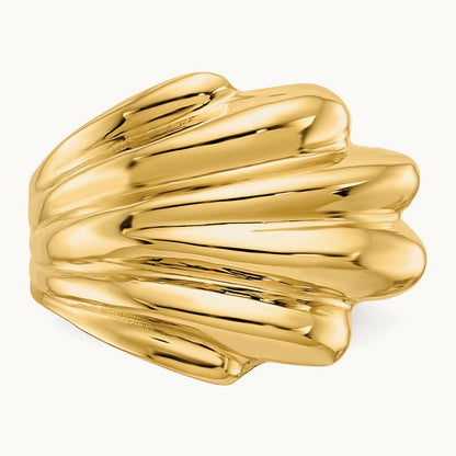 High Polished Dome Ring, 14K