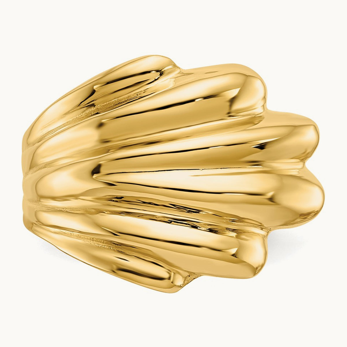 High Polished Dome Ring, 14K