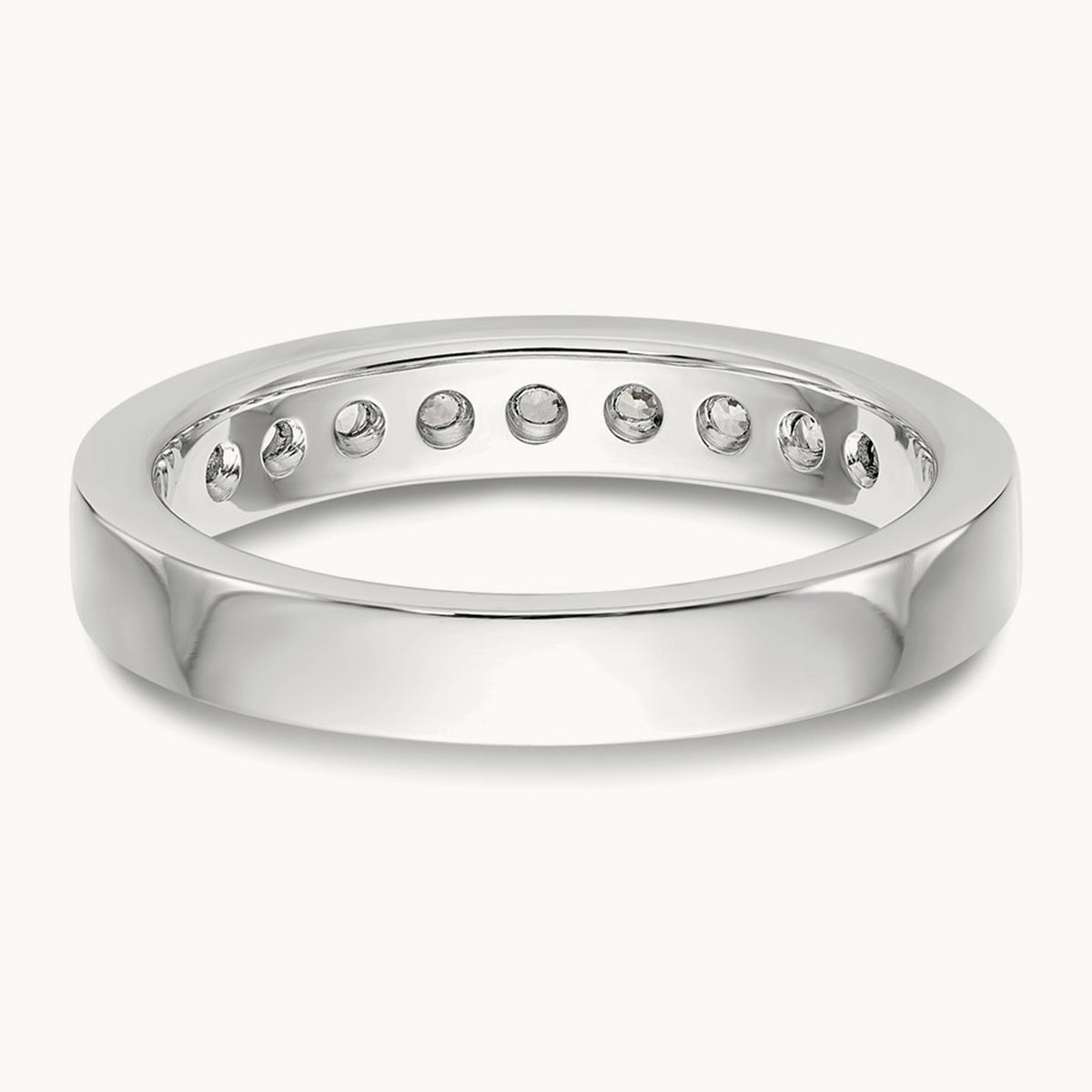 9-Stone Diamond Channel Band, Platinum